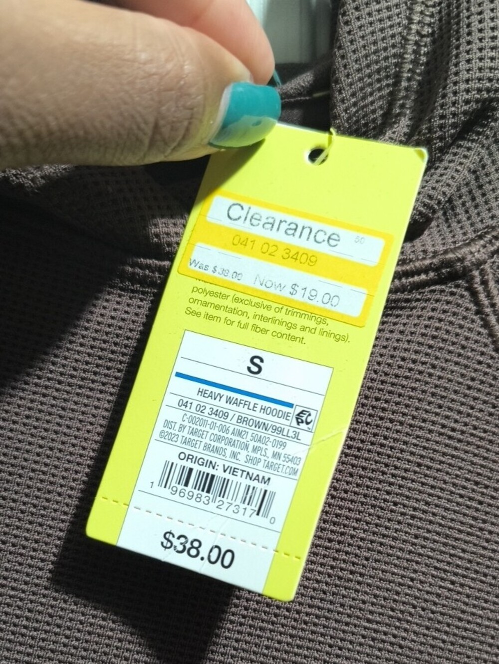 Target Men’s Rust Hooded Pullover Sweatshirt - Picture 2 of 4